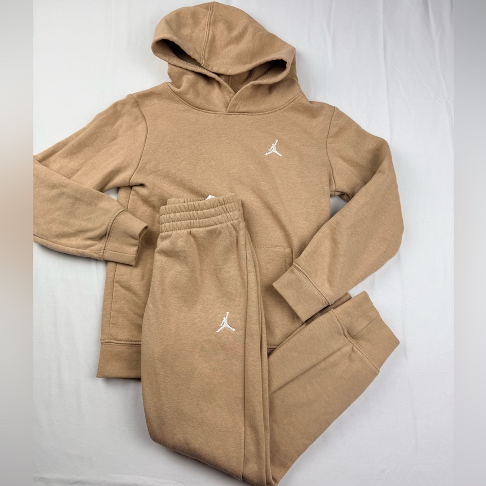 Jordan Tan Hoodie and Sweatpants boys Set